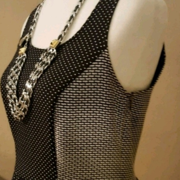 Vintage Limited Black and White Dot‎  Check Knee Length Dress - Picture 4 of 7